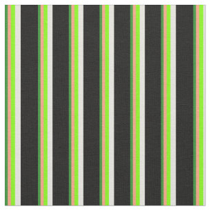 Tela Verde, salmón claro, artreuse, beige y negro