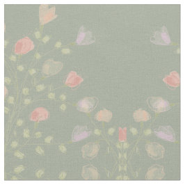 Tela Verde suave con floral pastel