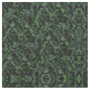 Tela Verde tropical moderno Foliage verde negro