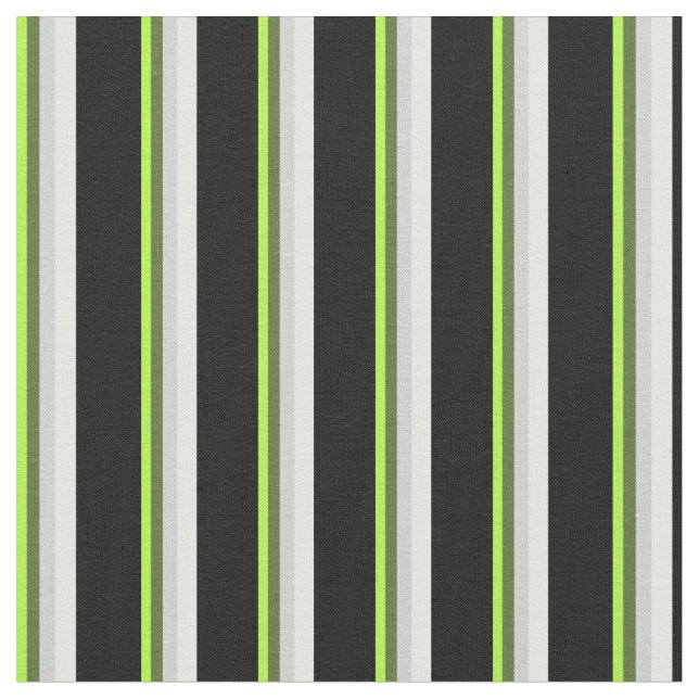 Tela Verde, verde oliva oscuro, gris, crema de menta y  (De cerca)