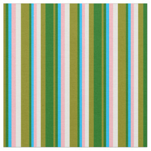 Tela Verde, verde oscuro, azul cielo, rosa claro y blan