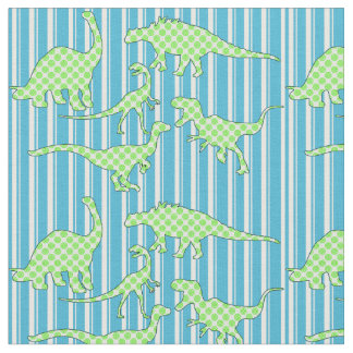 Tela verde y azul del dinosaurio