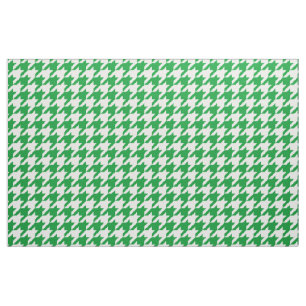 Tela verde y blanca de Houndstooth