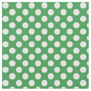 Tela verde y blanca de Kelly del lunar