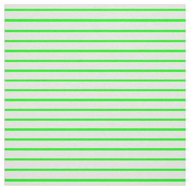 Tela verde y blanca de neón de la raya (Retal)