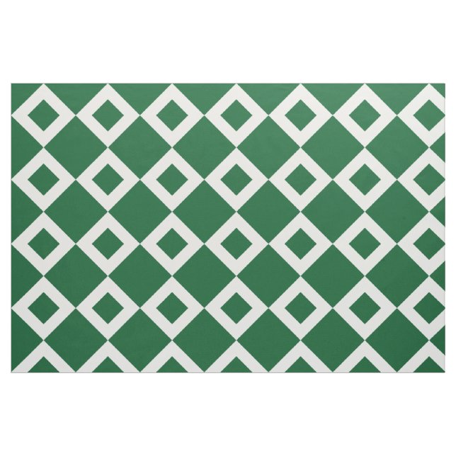 Tela verde y blanca geométrica del modelo del ("Cuarto gordo" (fat quarter))