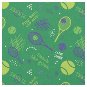 Tela 💚 Verde y 💜 púrpura Tenis, tamaño personal