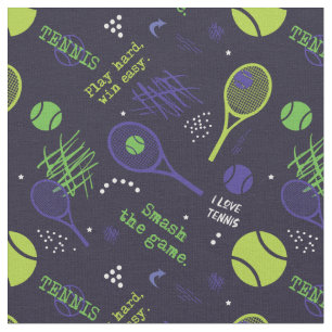 Tela 💚 Verde y 💜 púrpura Tenis, tamaño personal