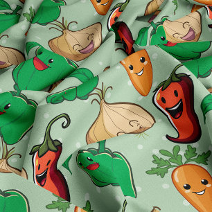 Tela Verduras sonrientes