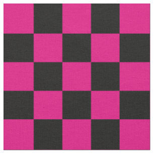 Tela Verificaciones de 1 pulgada tablero de damas rosa 