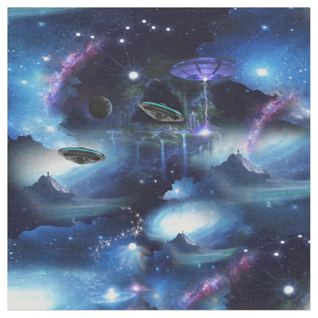 Tela Viaje espacial intergaláctico (De cerca)