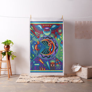 Tela Viaje tribal maya mexicano de Boho del arte de