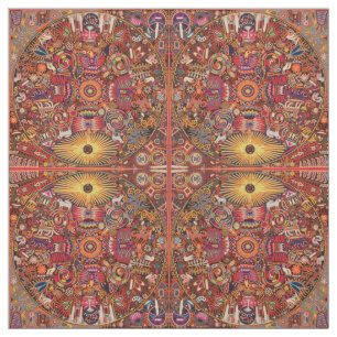 Tela Viaje tribal maya mexicano de Boho del arte de