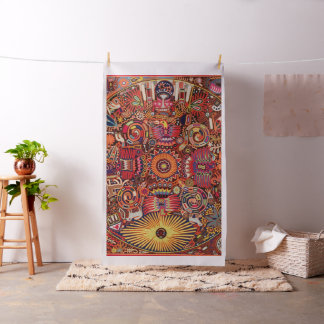 Tela Viaje tribal maya mexicano de Boho del arte de