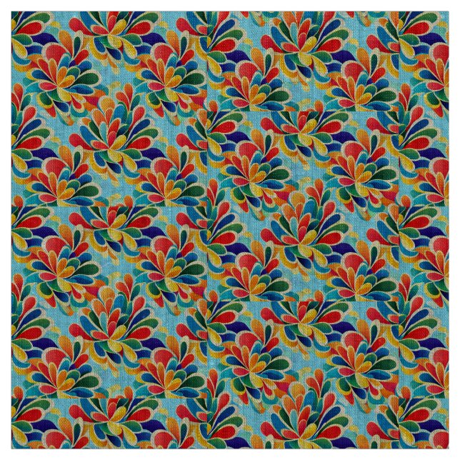 Tela Vibrant Rainbow Petal Bloom Pattern (Retal)