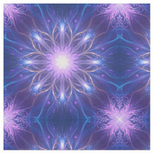 Tela Vibrante Fractal Starburst Fabric