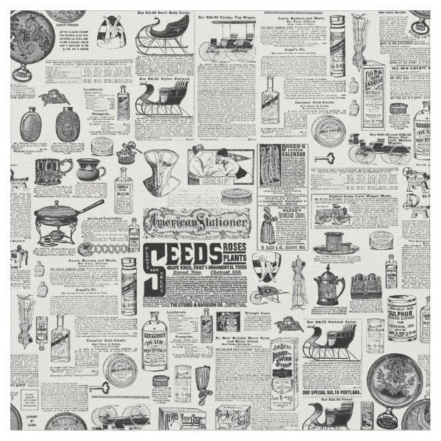 Tela victorian catalog black white antique toile (De cerca)