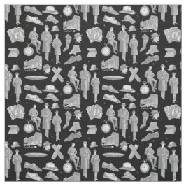 Tela victorian men's style antique menswear toile black