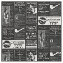 victoriano de periódico antiguo francés negro