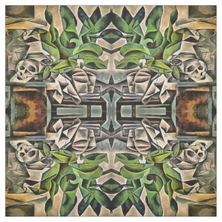 Tela Vida con el arte de la vanita geométrica de Craniu