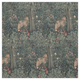 Tela Vida silvestre William Morris Greenery Fox