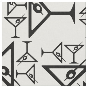 Tela Vidrios Retro Martini Blancos y Negros