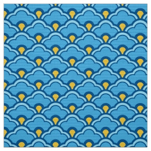 Tela Vieiras chinas, turquesa y Aqua