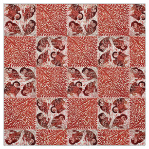 Tela Viejo diseño botánico del Victorian para las