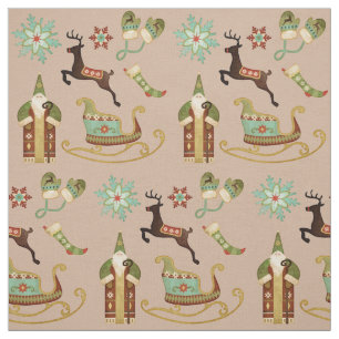 Tela Viejo navidad de la moda en moreno