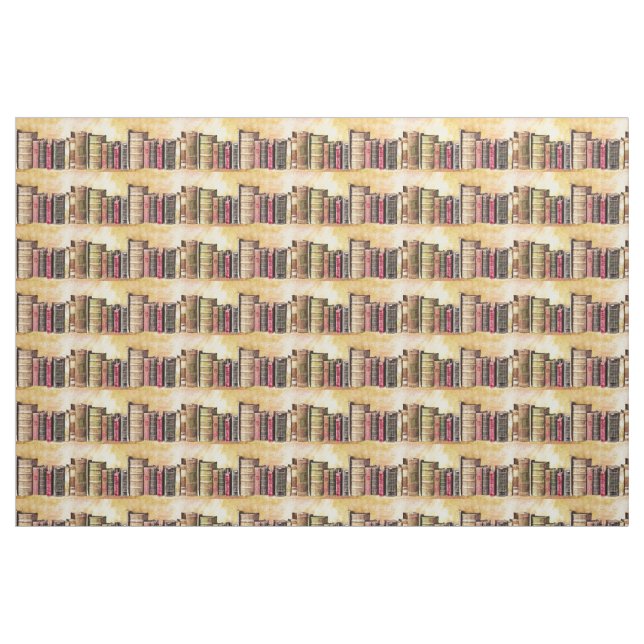 Tela Viejos Libros Tejidos a rayas ("Cuarto gordo" (fat quarter))