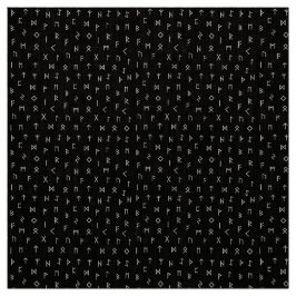 Tela Viking blanco ejecuta patrón en fondo negro