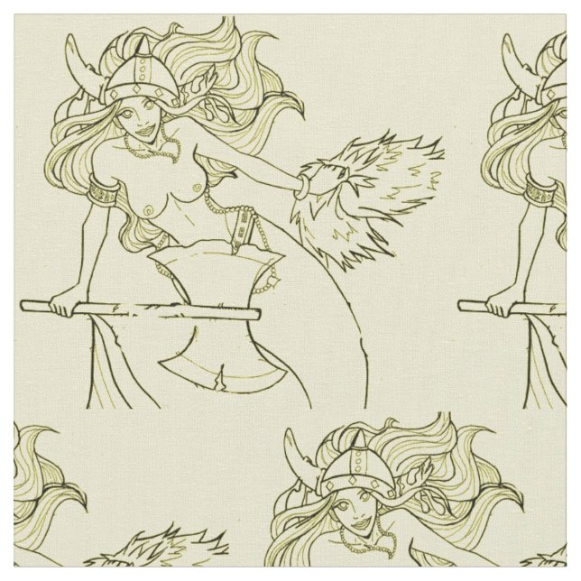 Tela Viking Mermaid Warrior Thunder_Cove  (De cerca)