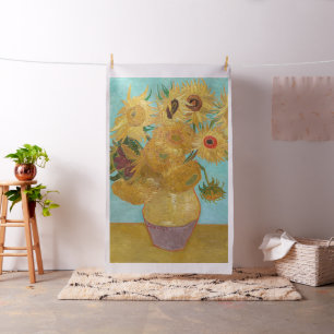 Tela Vincent Van Gogh - Jarrón con doce girasoles