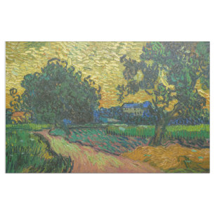 Tela Vincent van Gogh - Paisaje en Crepúsculo