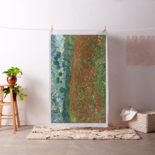 Tela Vincent Van Gogh Poppy Field Floral Vintage Art