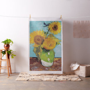 Tela Vincent Van Gogh - Tres Girasoles en un Jarrón