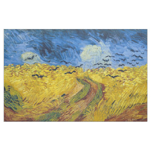Tela Vincent van Gogh - Wheatfield con cuervos