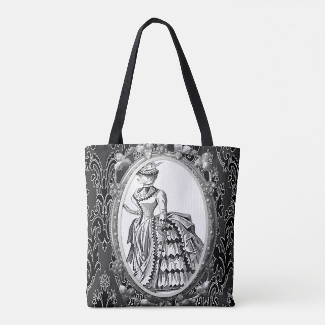 Tela vintage de bolso tote (Reverso)