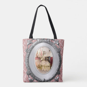 Tela vintage de bolso tote