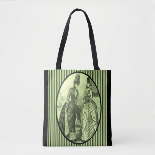Tela vintage de bolso tote