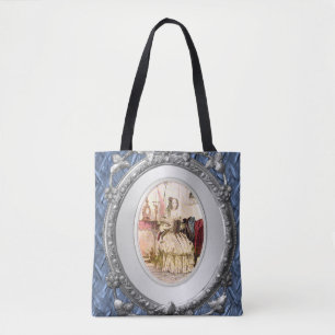 Tela vintage de bolso tote