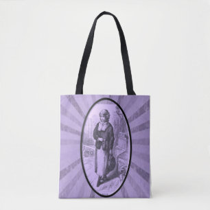Tela vintage de bolso tote