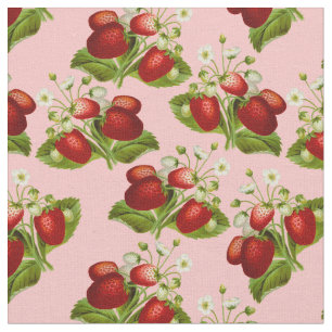 tela vintage de fresas
