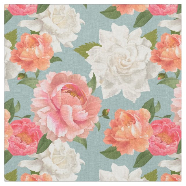 Tela Vintage Floral (De cerca)
