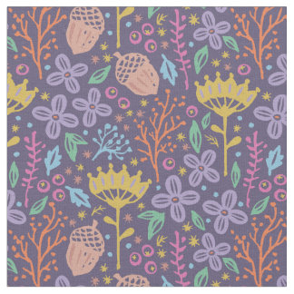 Tela Vintage floral pattern in boho style.