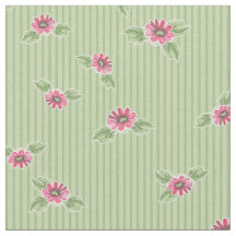 Vintage Floral Pink Green Strike