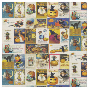 Tela Vintage Halloween Ephemera