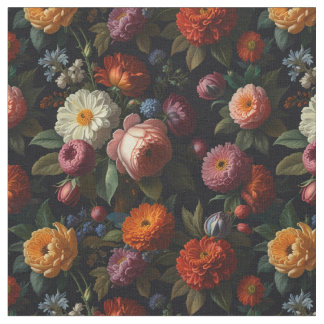 Tela Vintage moody rosas de boho floral oscuro