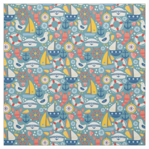 Tela Vintage Nautical Sea Life