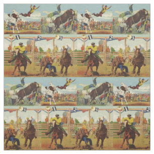Tela Vintage Oeste Rodeo Eventos Cowboys Horses Bulls